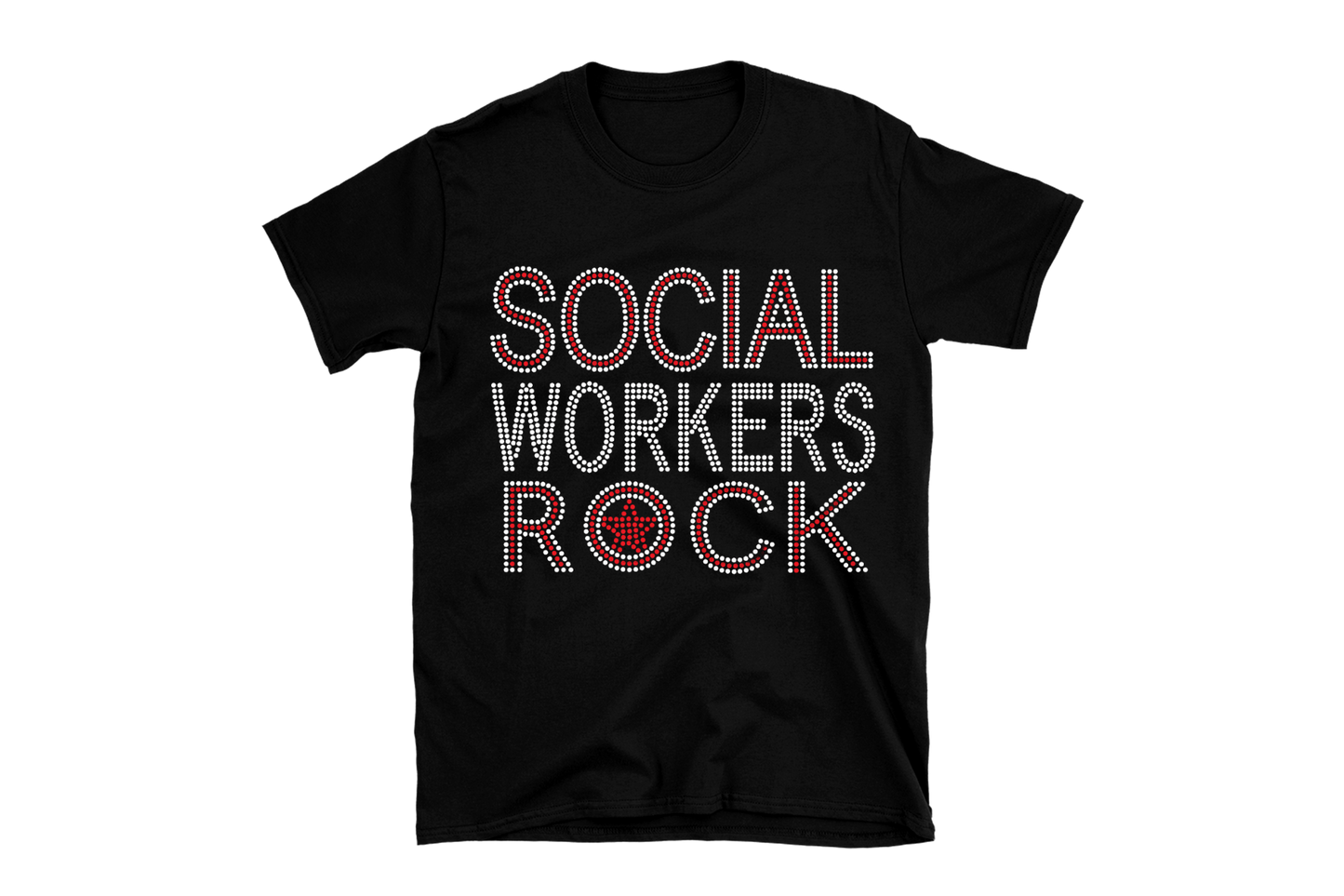 Social Worker Rock Rhinestone Shirt