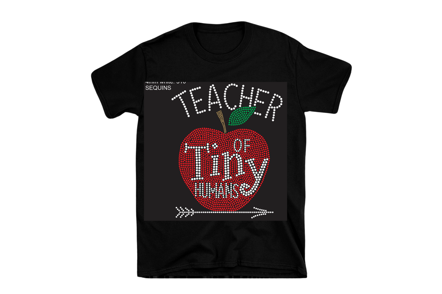 Teacher of Tiny human's Rhinestone Shirt