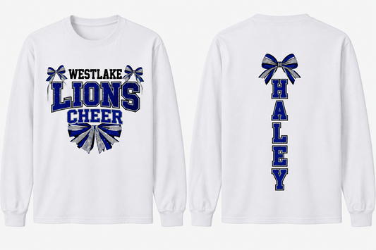 Westlake Lions Cheer Long Sleeve - Personalized Name